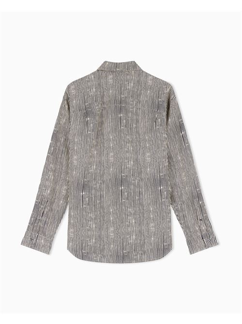 Comfort fit shirt in lyocell blend with all-over print Emporio Armani | EM004178 AF14214.F1183